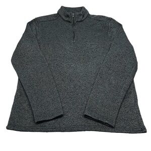 APT. 9 Shirt 1/4 Zip Fleece Lined Heathered Dark Gray Size Medium